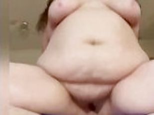 Bbw babe with big ass and tits rides and bounces on cock for a massive creampie ????