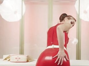 rumpe, sykepleier, amatør, babes, blond, rumpe-butt, fetisj, latex, alene