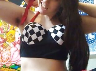 This bathing suit Try on Haul reminds me of Harley Quinn - cellulite pawg tiny tits tries on swimsui