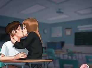 Summertime saga #17 - Kissing with the french teacher at school - Gameplay