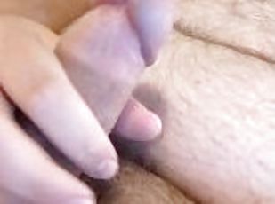 Starting my morning off right ) huge orgasm cum on stomach