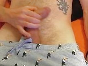 poilue, masturbation, secousses, ejaculation, solo, blanc, tatouage