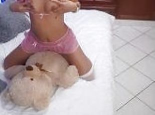 papa, masturbation, orgasme, gode-ceinture, lesbienne, ados, horny, gode, petite, petit-ami