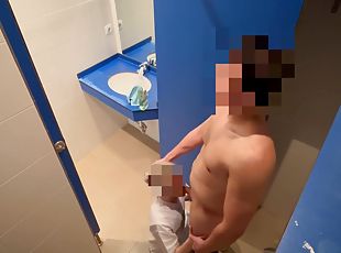 I Surprise The Cleaning Lady At The Gym Giving Me A Handjob In The Bathroom And She Helps Me Finish Cumming With A Blowjob