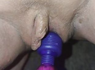 Big clit fetish, vibe squirt and shaking