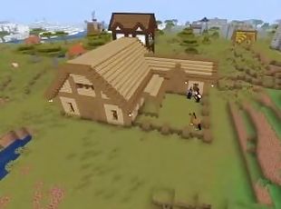 How to build a barn with a stable in Minecraft