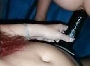 Fucking my boyfriend ass with a strap on until cum