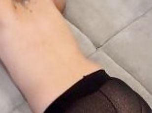 briller, amatør, blowjob, cumshot, handjob, svart, cum, blond, rumpe-butt, nylon