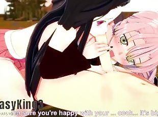 Mitsuri Kanroji and Nezuko Kamado threesome and solo sex  Kimetsu no yaiba  uncensored hentai POV