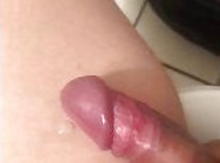 Latino Masturbating before a Shower