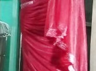 Indian Gay Crossdressing in Red Saree looking ???? hot #indiangay #indiancrossdresser #crossdresser