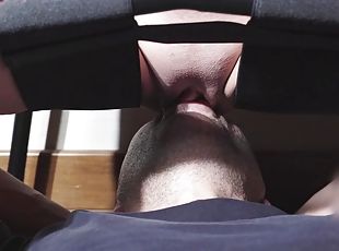 Lets use the chair for a good lick of my pussy until I cum - My pussy in 4k