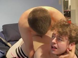 Femboy takes daddys cock(full vid on only fans thustin69)