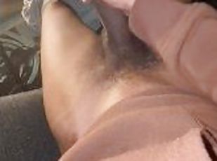 Teen jack 12inch bbc off and bust a big Cumshot while home alone
